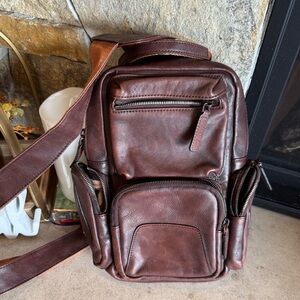 Brown Leather Sling Bag